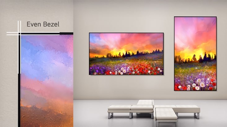 LG 32UL5Q-M med ensartet ramme